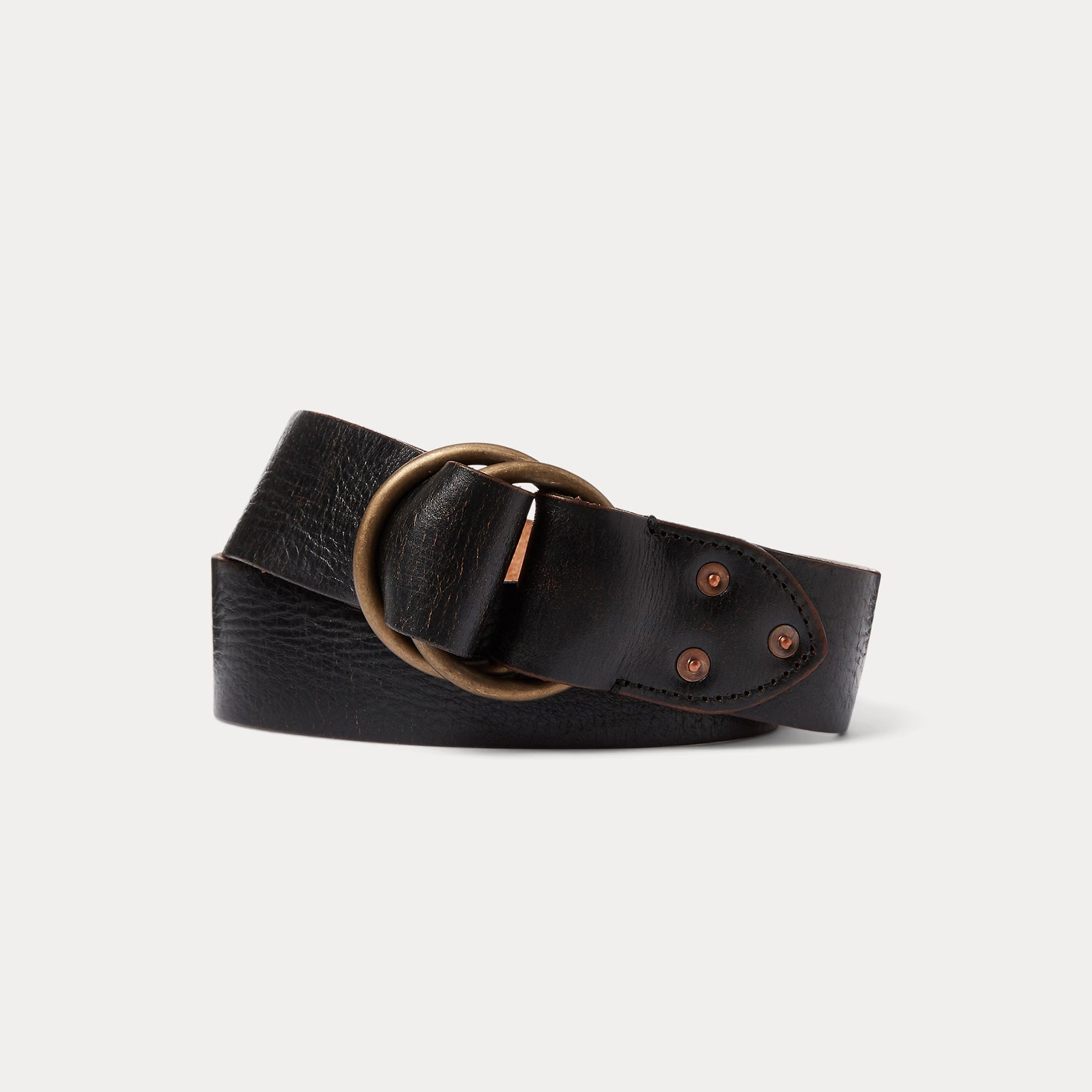 小物 RRL RING BELT Distressed Leather Double O Ring Belt – Jupiter and Main