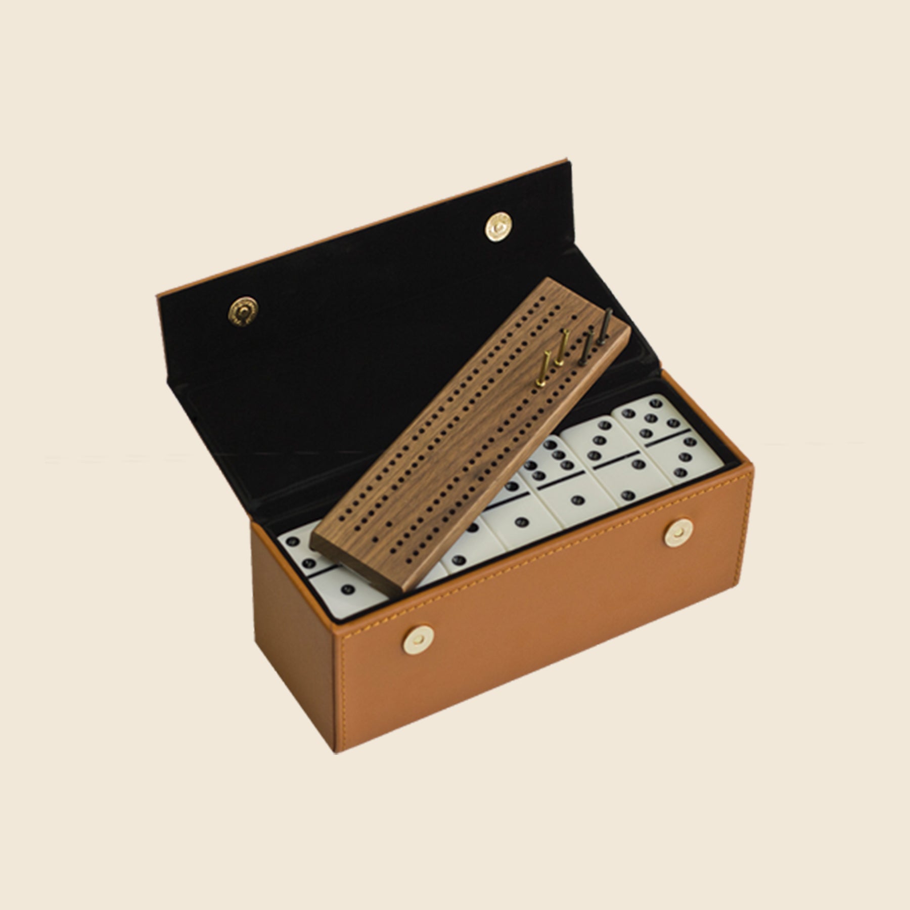 Tournament Traveler Dominos, Leather Case – Jupiter and Main