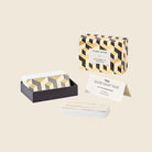 Set of card games with geometric design packaging 