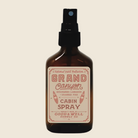 Bottle of Grand Canyon Cabin Spray with a label 