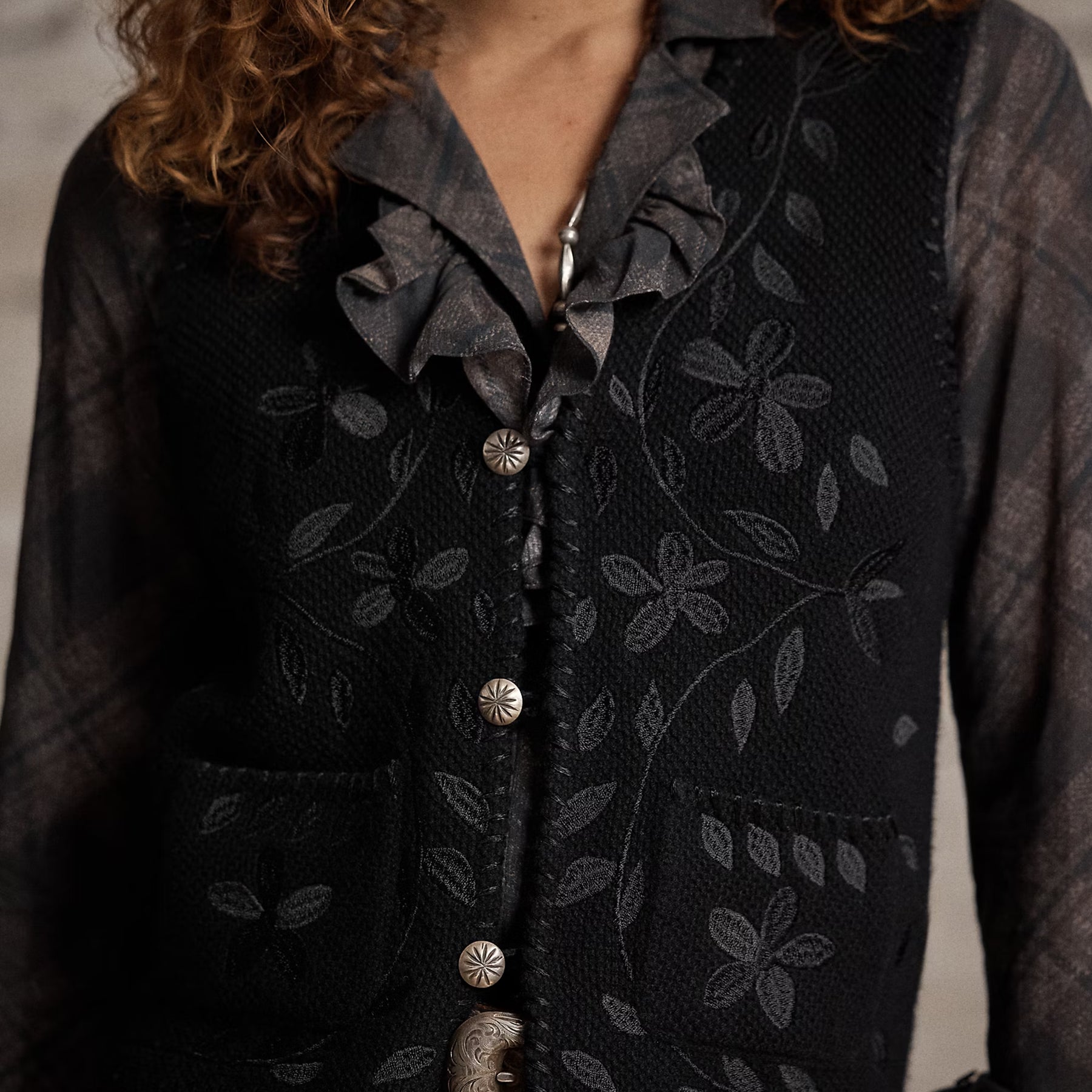 Embroidered Wool-Cashmere Vest in Vintage Black – Jupiter and Main