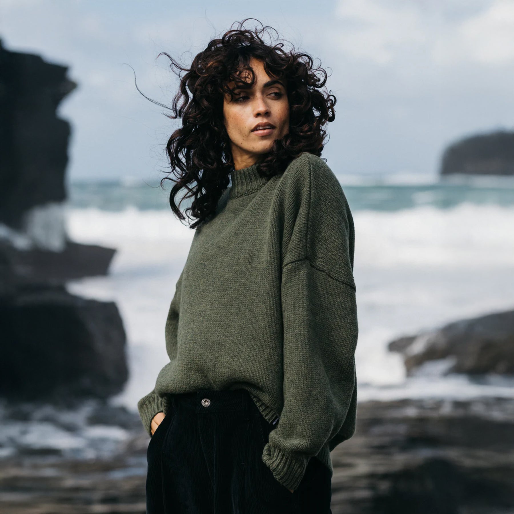 obafer Bare sweater カーキ M obafer Bare sweater カーキ M obafer Bare sweater カーキ M obafer